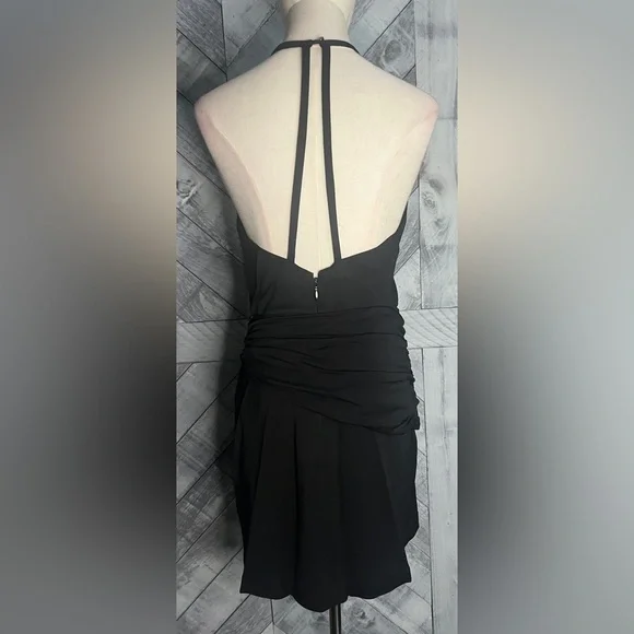 NICOLE MILLER NWT HALTER DRAPE MINI DRESS - Picture 5 of 12